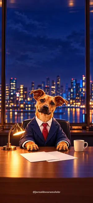 Wallpaper do Caramelo: Redação à noite