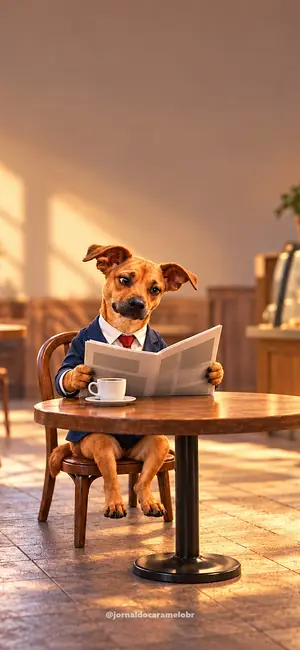 Wallpaper do Caramelo: Café com jornal